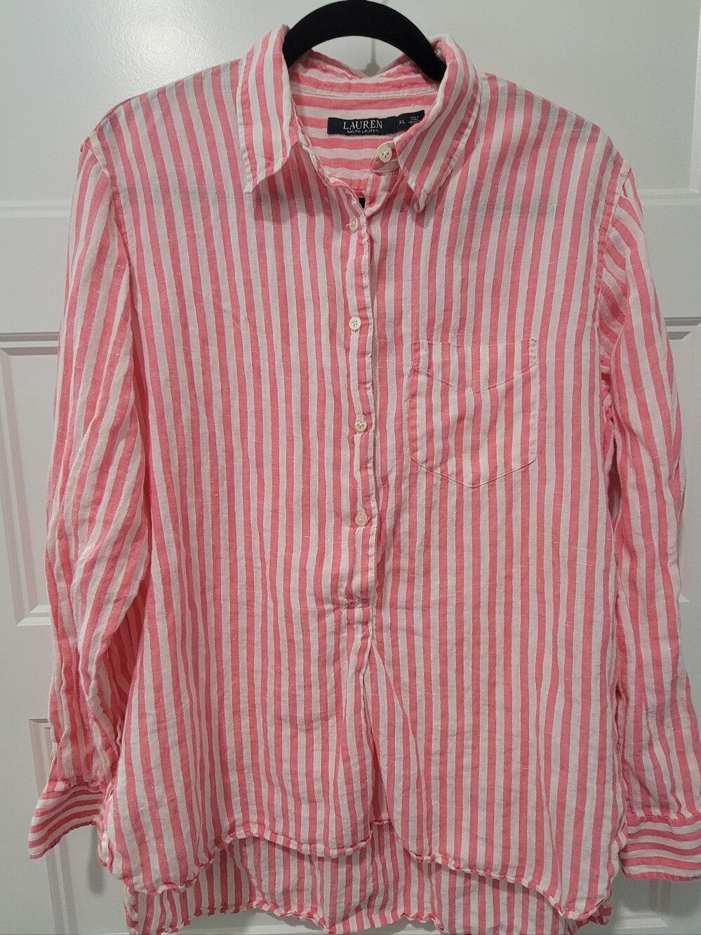 Lauren Ralph Lauren Linen Stripe Button-Down